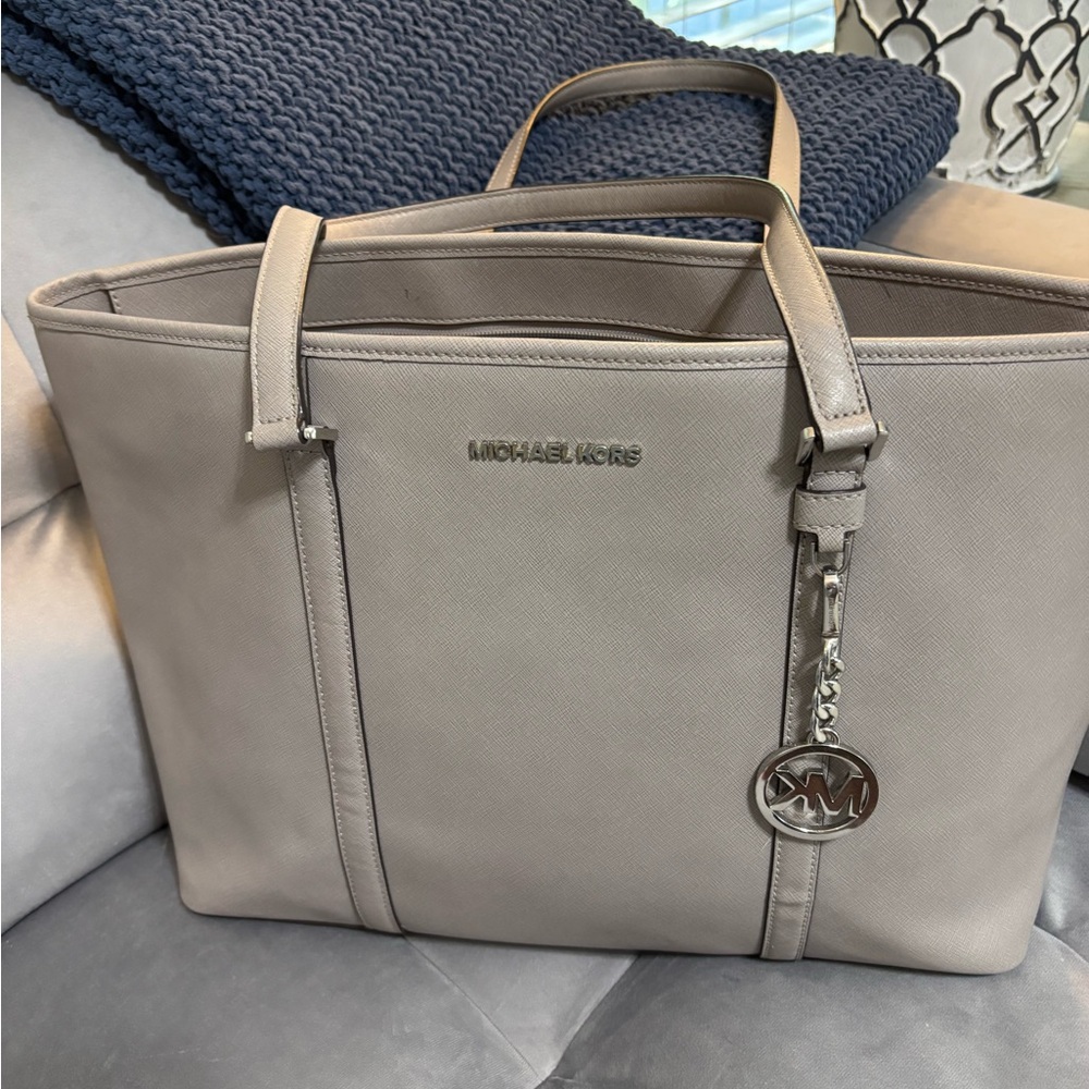 Michael Kors Taupe Leather Tote